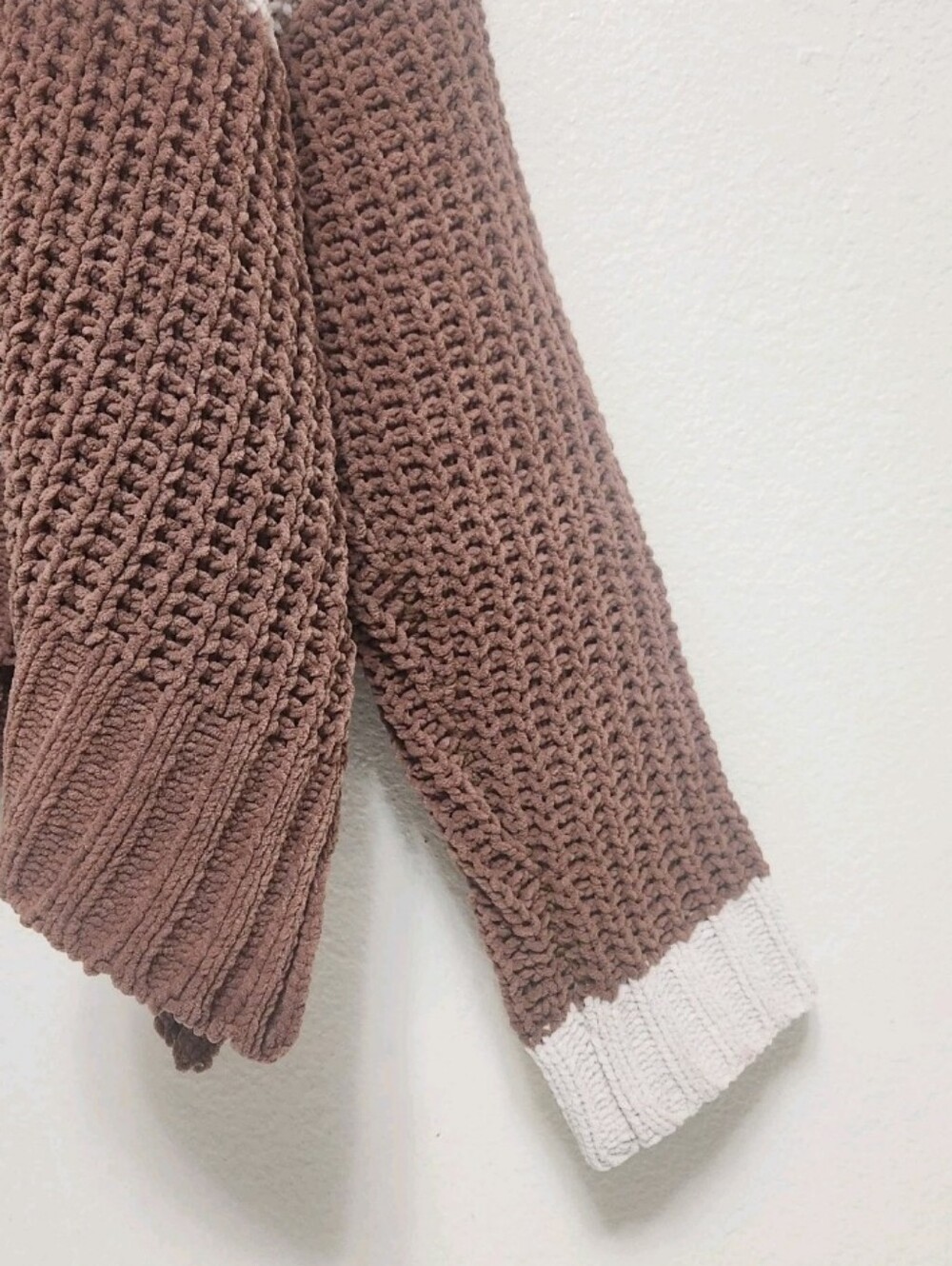 POL Canyon Rose Chenille Sweater L Colorblock Oversized Turtleneck Cozy Winter - Picture 8 of 14